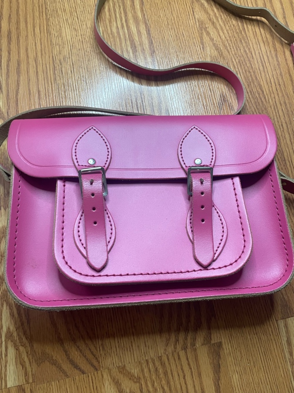 The Cambridge Satchel Company Pink Leather Mini Satchel Crossbody Bag - Picture 13 of 16